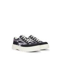 Casual Derby lace-up shoes with seasonal print, Hugo boss