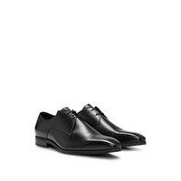 Leather lace-up Derby shoes with embossed logo, Hugo boss