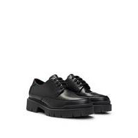 Leather Derby shoes with chunky rubber outsole, Hugo boss