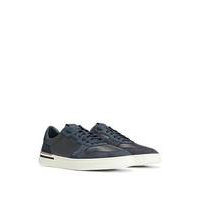 Cupsole lace-up trainers in leather and suede, Hugo boss