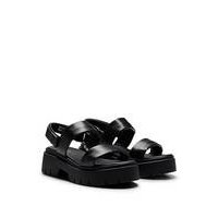 Nappa-leather sandals with padded upper straps, Hugo boss