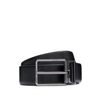 Italian-leather reversible belt with two buckles, Hugo boss