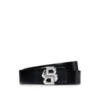 Reversible belt in Italian leather with double-monogram buckle, Hugo boss