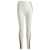 Slim-fit leggings with side stripes and logo detail, Hugo boss