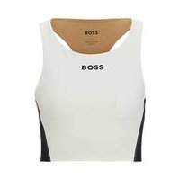 Colour-block racer-back top with logo details, Hugo boss