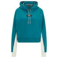 Relaxed-fit cotton-blend hoodie with contrast details, Hugo boss