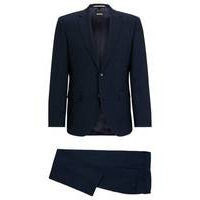 Regular-fit suit in micro-patterned stretch cloth, Hugo boss