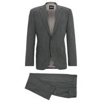 Regular-fit suit in micro-patterned crease-resistant fabric, Hugo boss