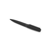 Ballpoint pen in matte-black lacquer with logo ring, Hugo boss