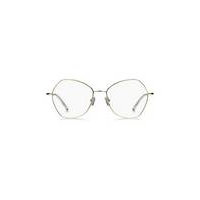 Angled optical frames in gold-effect titanium, Hugo boss