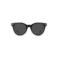 Black-acetate sunglasses with lasered logos, Hugo boss