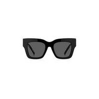 Black-acetate sunglasses with signature hardware, Hugo boss