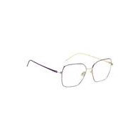 Optical frames in gold-tone steel with purple details, Hugo boss