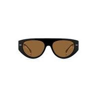 Black bio-acetate sunglasses with lasered-logo temples, Hugo boss