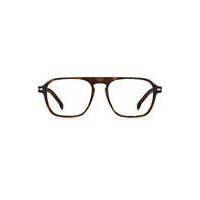 Horn-acetate optical frames with signature silver-tone detail, Hugo boss