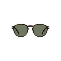 Horn-acetate sunglasses with signature gold-tone detail, Hugo boss