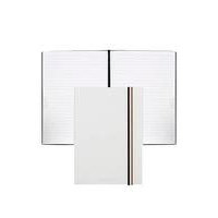 A5 notebook in white faux leather, Hugo boss
