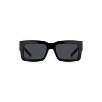 Black-acetate sunglasses with Double B monogram, Hugo boss