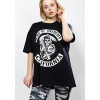 Sons Of Anarchy Oversize Tee In Black