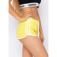 Jogger Side Stripe Shorts In Yellow