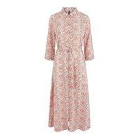 Printed tie-waist shirt dress, Pieces