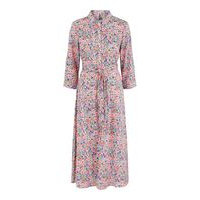 Printed tie-waist shirt dress, Pieces