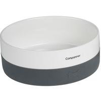 Companion Ceramic Food Bowl with Silicone -Grey 0.4L