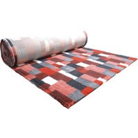 Companion ProFleece Patchwork Blanket 100x75 cm - Red/White/Grey