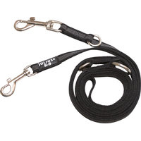 Julius-K9 IDC®Color&Gray® Super-Grip Leash with Double Carabiner Clip, 14mm - Black