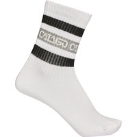 CATAGO Polly Logo Mid Length Socks - White (41-46), Catago