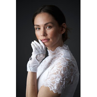 Equipage Larissa Riding Gloves With Lace - White (XS)